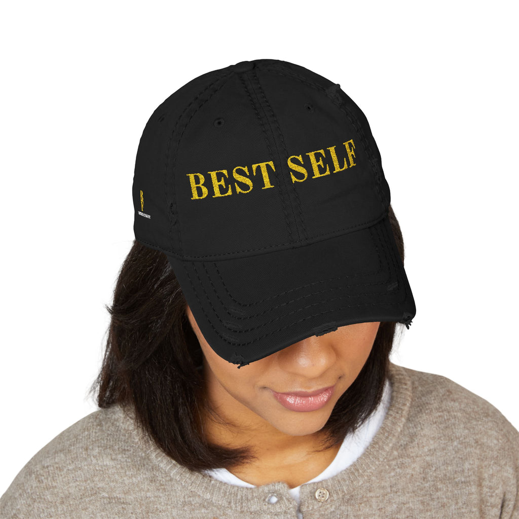 BEST SELF Distressed Hat (Embroidery)