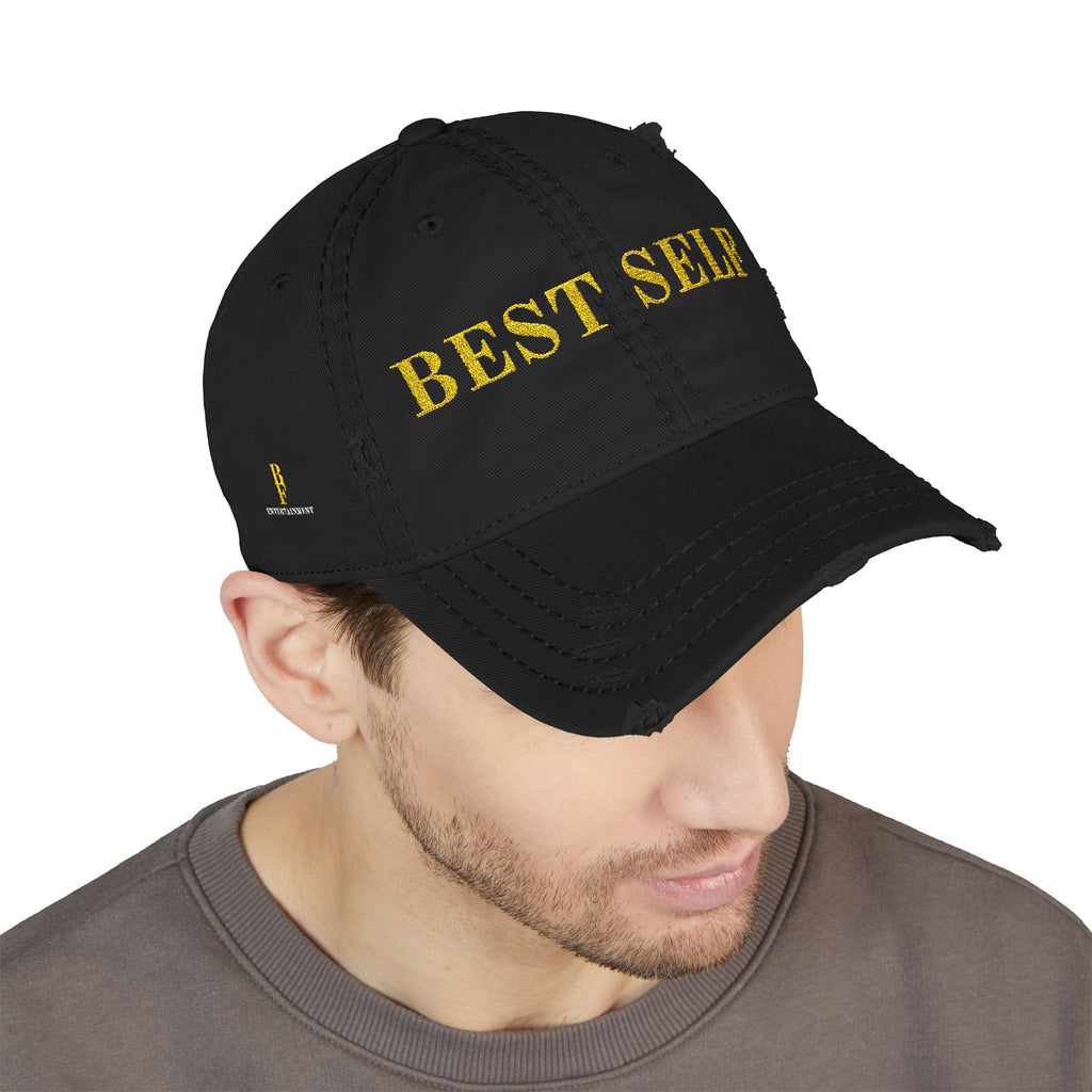 BEST SELF Distressed Hat (Embroidery)